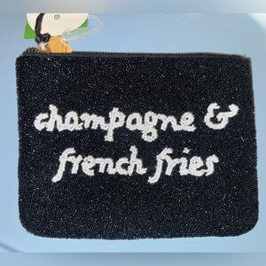 Kate Spade X Target Beaded Pouch “Champagne & French Fries”